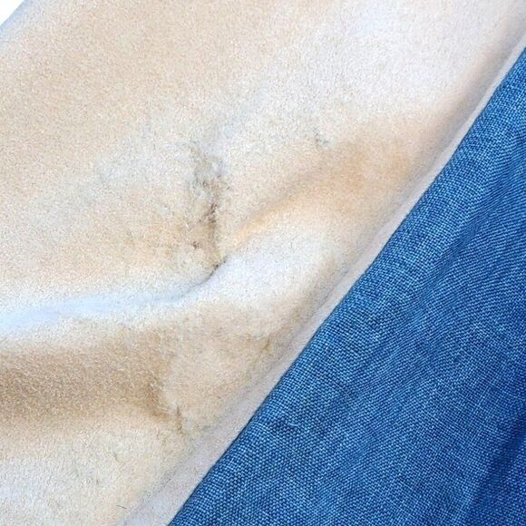 80s Pantsuit Platinum Dorothy Schoelen Light Denim Distressed Made in USA 2 4 - Picture 11 of 16